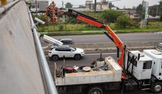 Em Canoas, novas câmeras de videomonitoramento cercam a cidade para reforçar a segurança pública