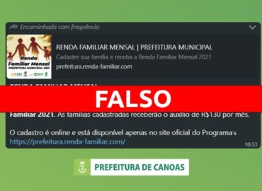 É FAKE NEWS: Notícia sobre Renda Familiar Mensal é FALSA!