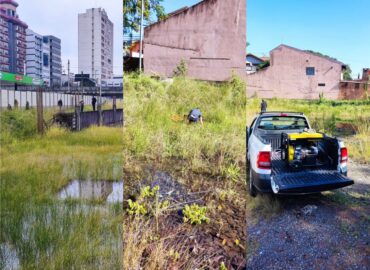 <strong>Perigo de Dengue, terreno empossado está sendo drenado e limpo</strong>