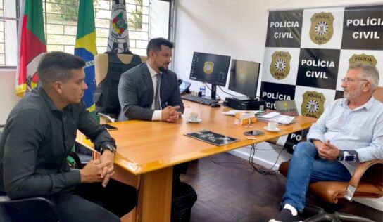 <strong>INSEGURANÇA EM CANOAS | </strong>Busato se reúne com diretor do Departamento de Homicídios para tratar da situação da cidade e da região Metropolitana